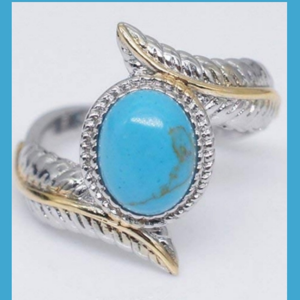 Feather two tone ring sale 2 for 1